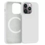 ER POWER szilikon borító CARNEVAL SNAP iPhone 14 Pro készülékhez MagSafe-fel - Fehér