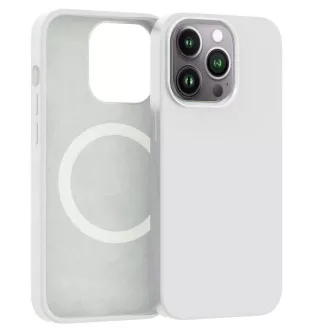 ER POWER szilikon borító CARNEVAL SNAP iPhone 14 Pro készülékhez MagSafe-fel - Fehér