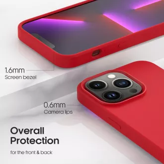 ER POWER szilikon borító CARNEVAL SNAP iPhone 12 mini készülékhez MagSafe-rel - Piros