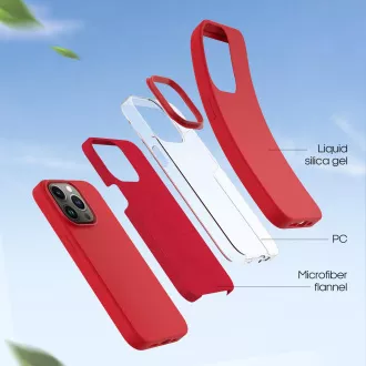 ER POWER szilikon borító CARNEVAL SNAP iPhone 12 mini készülékhez MagSafe-rel - Piros
