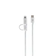 ER POWER kettős kábel USB-C C/L Mfi 200cm fehér