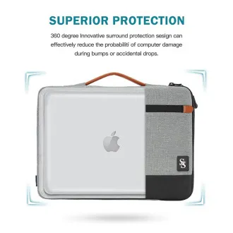 Seine Scene Laptop táska Seine Scene Dijon Sleeve 13,6" - szürke