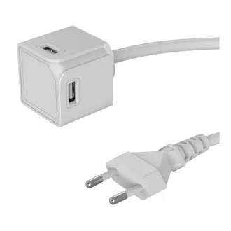 Aljzathosszabbítás. PowerCube USBcube EXTENDED 4x USB-A Fehér (3A), kábel 1,5m