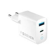 Forever TC-06-20AC PD QC 1x USB-C 1x USB 20W fehér