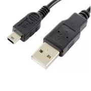 Forever USB/miniUSB adatkábel 1m 1A fekete