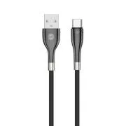 Forever Sleek USB/USB-C adatkábel 1m 3A fekete