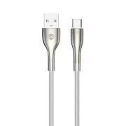 Forever Sleek USB/USB-C adatkábel 1m 3A fehér