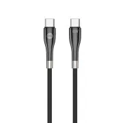 Forever USB-C/USB-C adatkábel 1m 60W Fekete
