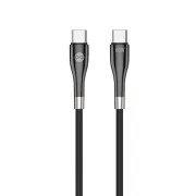 Forever USB-C/USB-C adatkábel 1m 60W Fekete