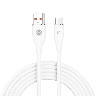 Forever USB/USB-C adatkábel 1m 66W fehér