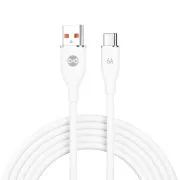 Forever USB/USB-C adatkábel 1m 66W fehér