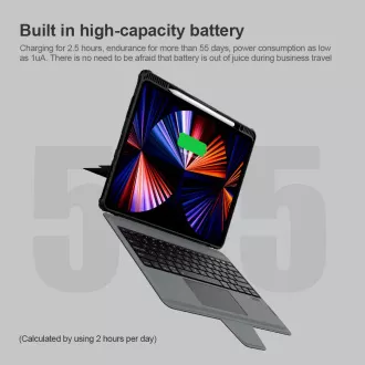 Nillkin Bumper Combo billentyűzet tok iPad Pro 12.9 2020/2021/2022/ Air 13 2024/2025 fekete