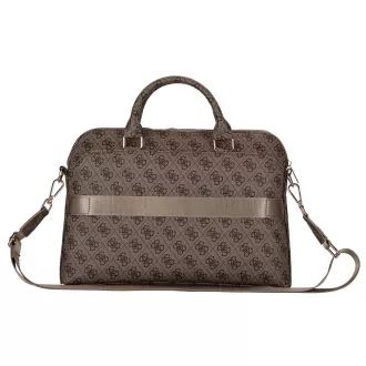 Guess PU 4G háromszög logós notebook táska 13/14/15" barna