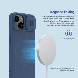 Nillkin CamShield Silky mágneses szilikon borítás Apple iPhone 14 készülékhez Fekete