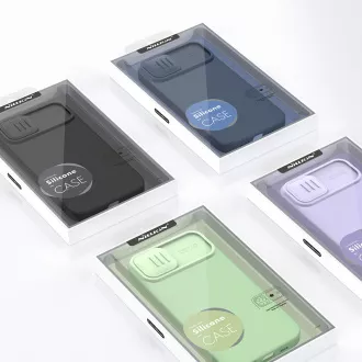 Nillkin CamShield Silky mágneses szilikon borítás Apple iPhone 14 készülékhez Fekete