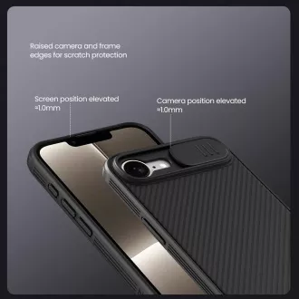 Nillkin CamShield PRO hátlap az Apple iPhone 16e/17e készülékhez Fekete