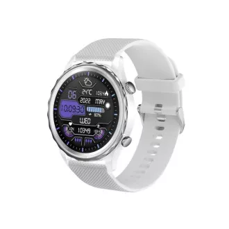CARNEO Queen HR /44mm/ezüst/sport szalag/fehér