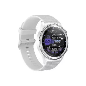 CARNEO Queen HR /44mm/ezüst/sport szalag/fehér