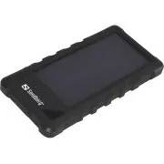 Sandberg hordozható USB 16000 mAh, kültéri napelemes powerbank, okostelefonokhoz, fekete színű