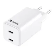 Sandberg AC töltő Dual USB-C PD65W EU