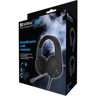Sandberg Gaming Headset BossBlaster USB-A, LED-es fejhallgató