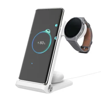 Nillkin PowerTrio 3in1 vezeték nélküli töltő a Huawei Watch-hoz Fehér - Használt