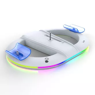 iPega P5S045 Függőleges töltőállvány RGB-vel PS5/PS5 Slim fehér színhez