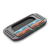 iPega SW2210 Többfunkciós újratölthető RGB állvány Nintendo Switch 2 fekete színű konzolhoz