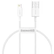 Baseus CALYS-02 Superior gyors töltőkábel Lightning 2.4A 0.25m Fehér