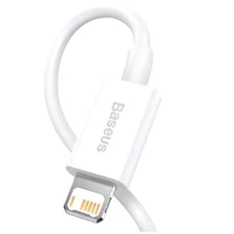 Baseus CALYS-02 Superior gyors töltőkábel Lightning 2.4A 0.25m Fehér