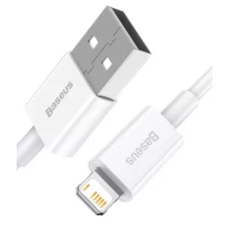Baseus CALYS-02 Superior gyors töltőkábel Lightning 2.4A 0.25m Fehér