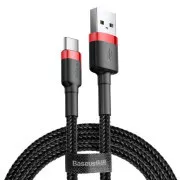 Baseus CATKLF-B91 Cafule kábel USB-C 3A 1m piros/fekete