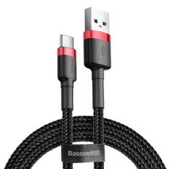 Baseus CATKLF-B91 Cafule kábel USB-C 3A 1m piros/fekete Baseus CATKLF-B91 Cafule kábel USB-C 3A 1m piros/fekete