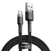 Baseus CATKLF-BG1 Cafule kábel USB-C 3A 1m Szürke/fekete