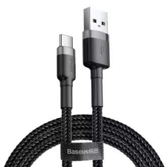 Baseus CATKLF-BG1 Cafule kábel USB-C 3A 1m Szürke/fekete