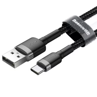 Baseus CATKLF-BG1 Cafule kábel USB-C 3A 1m Szürke/fekete