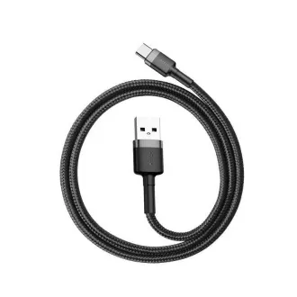 Baseus CATKLF-BG1 Cafule kábel USB-C 3A 1m Szürke/fekete