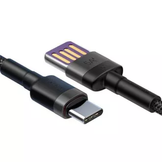 Baseus CATKLF-PG1 Cafule gyorstöltéses adatkábel USB kétoldalas USB 40W 1m szürke/fekete