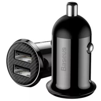 Baseus CCALLP-01 Grain Pro autós töltő 2xUSB 4.8A fekete