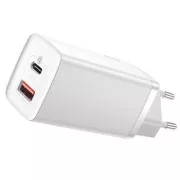 Baseus CCGAN2L-B02 GaN2 Lite Gyorstöltő USB   USB-C 65W Fehér