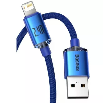 Baseus CAJY000003 Crystal Shine sorozatú adatkábel USB - Lightning 20W 1.2m kék