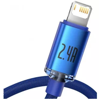 Baseus CAJY000003 Crystal Shine sorozatú adatkábel USB - Lightning 20W 1.2m kék