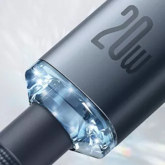 Baseus CAJY000205 Crystal Shine sorozatú adatkábel USB-C - Lightning 20W 1.2m lila