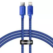 Baseus CAJY000203 Crystal Shine sorozatú adatkábel USB-C - Lightning 20W 1.2m kék