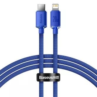 Baseus CAJY000203 Crystal Shine sorozatú adatkábel USB-C - Lightning 20W 1.2m kék