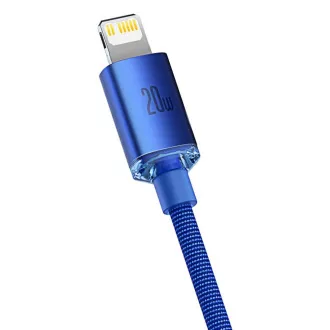 Baseus CAJY000203 Crystal Shine sorozatú adatkábel USB-C - Lightning 20W 1.2m kék