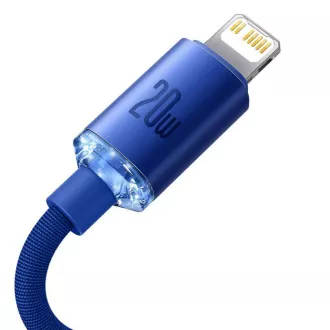 Baseus CAJY000203 Crystal Shine sorozatú adatkábel USB-C - Lightning 20W 1.2m kék