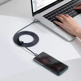 Baseus CAJY000701 Crystal Shine sorozatú adatkábel USB-C - USB-C 100W 2m Fekete