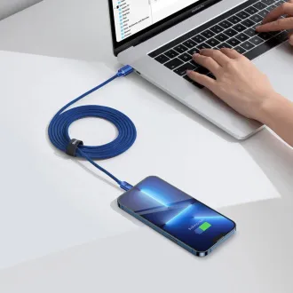 Baseus CAJY000703 Crystal Shine sorozatú adatkábel USB-C - USB-C 100W 2m kék