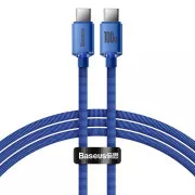Baseus CAJY000603 Crystal Shine sorozatú adatkábel USB-C - USB-C 100W 1.2m kék